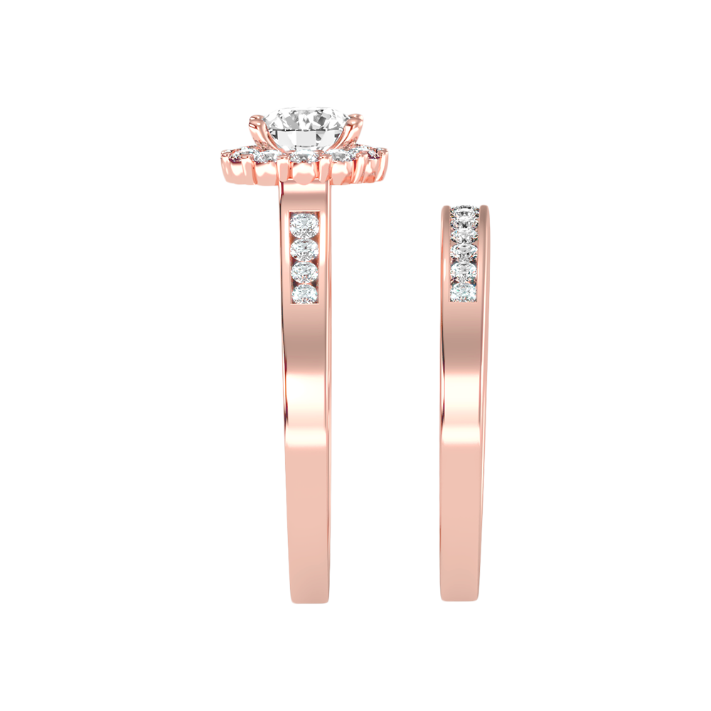Lustrous Bridal Ring Set In 925 Sterling Silver - Three