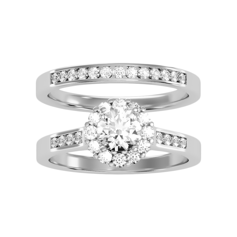 Lustrous Bridal Ring Set In 925 Sterling Silver - Six
