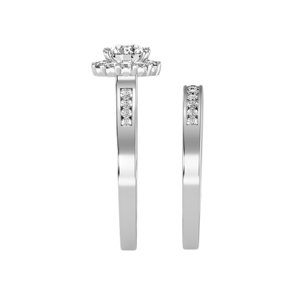 Lustrous Bridal Ring Set In 925 Sterling Silver - Seven