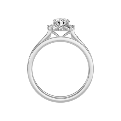 Lustrous Bridal Ring Set In 925 Sterling Silver - Eight