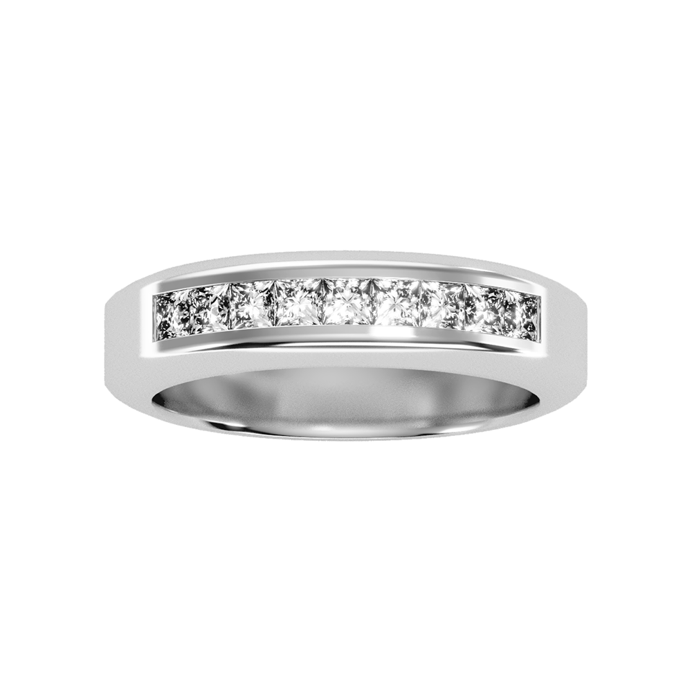 Lustrous Men's Band In 925 Sterling Silver - One