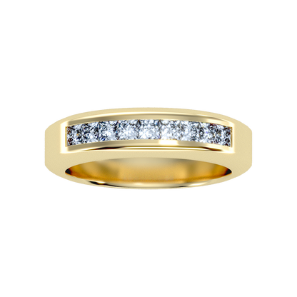 Lustrous Men's Band In 925 Sterling Silver - Ten