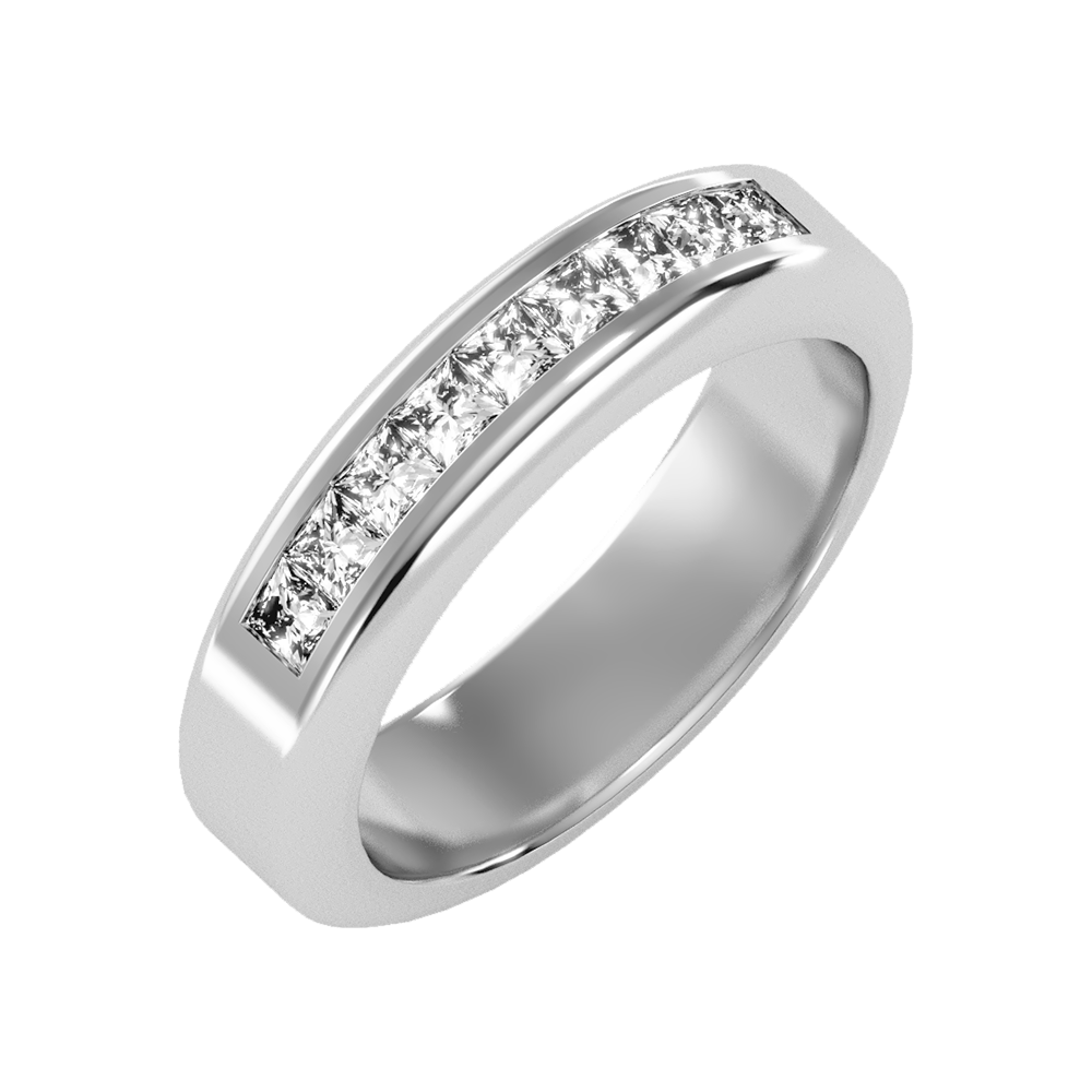 Lustrous Men's Band In 925 Sterling Silver - Two