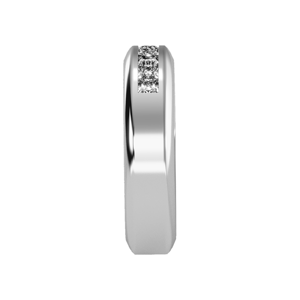 Lustrous Men's Band In 925 Sterling Silver - Three