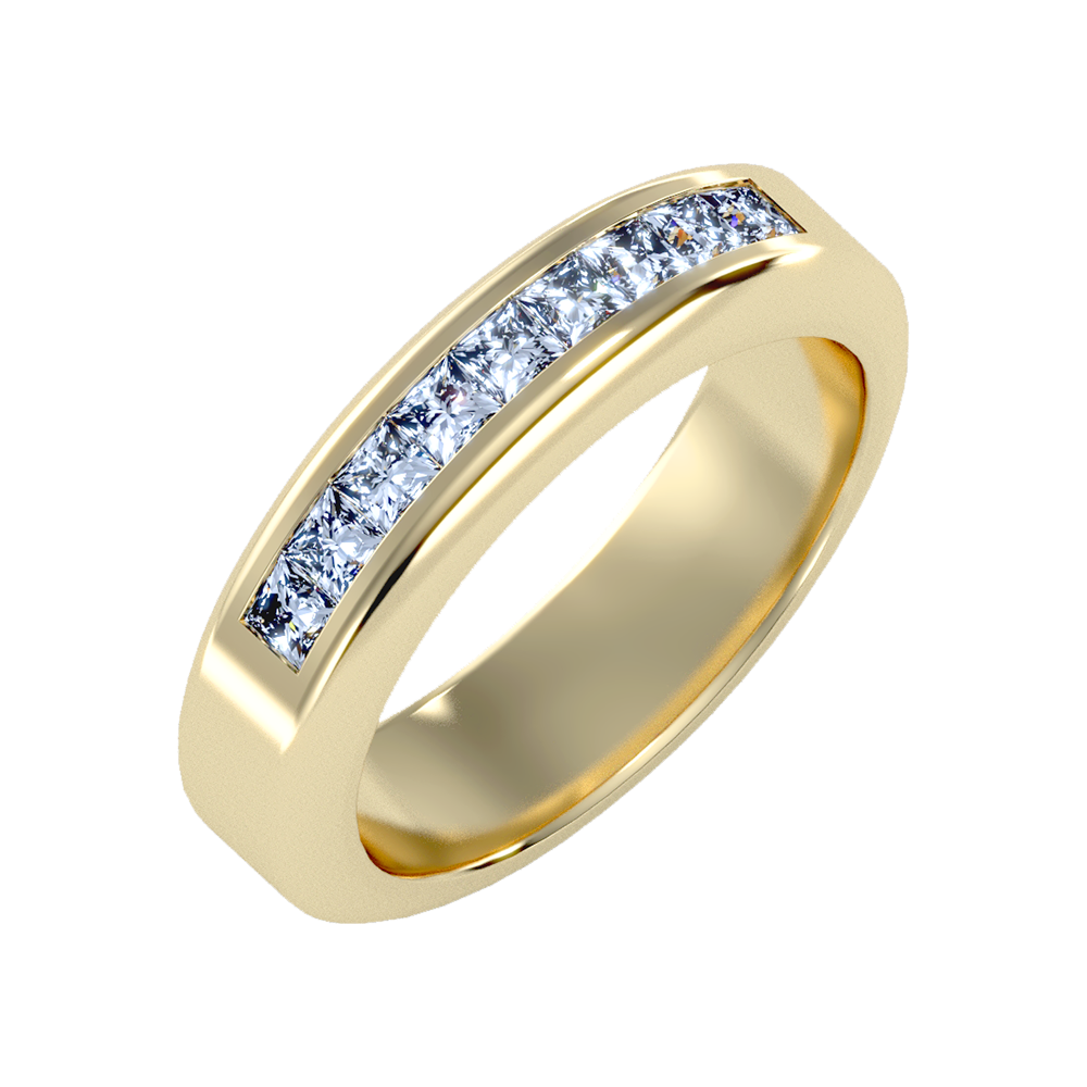 Lustrous Men's Band In 925 Sterling Silver - Nine