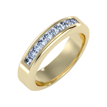 Lustrous Men's Band In 925 Sterling Silver - Nine