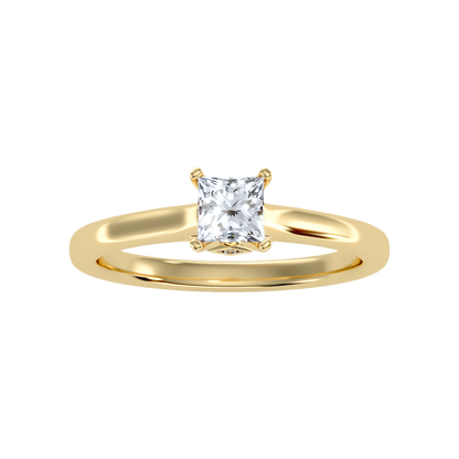 Luxuriant Princess Cut Solitaire Ring - Ten