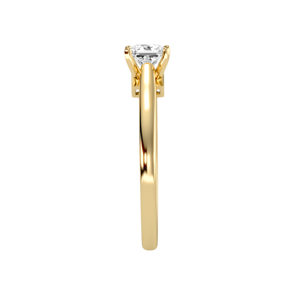 Luxuriant Princess Cut Solitaire Ring In 925 Sterling Silver - Eleven
