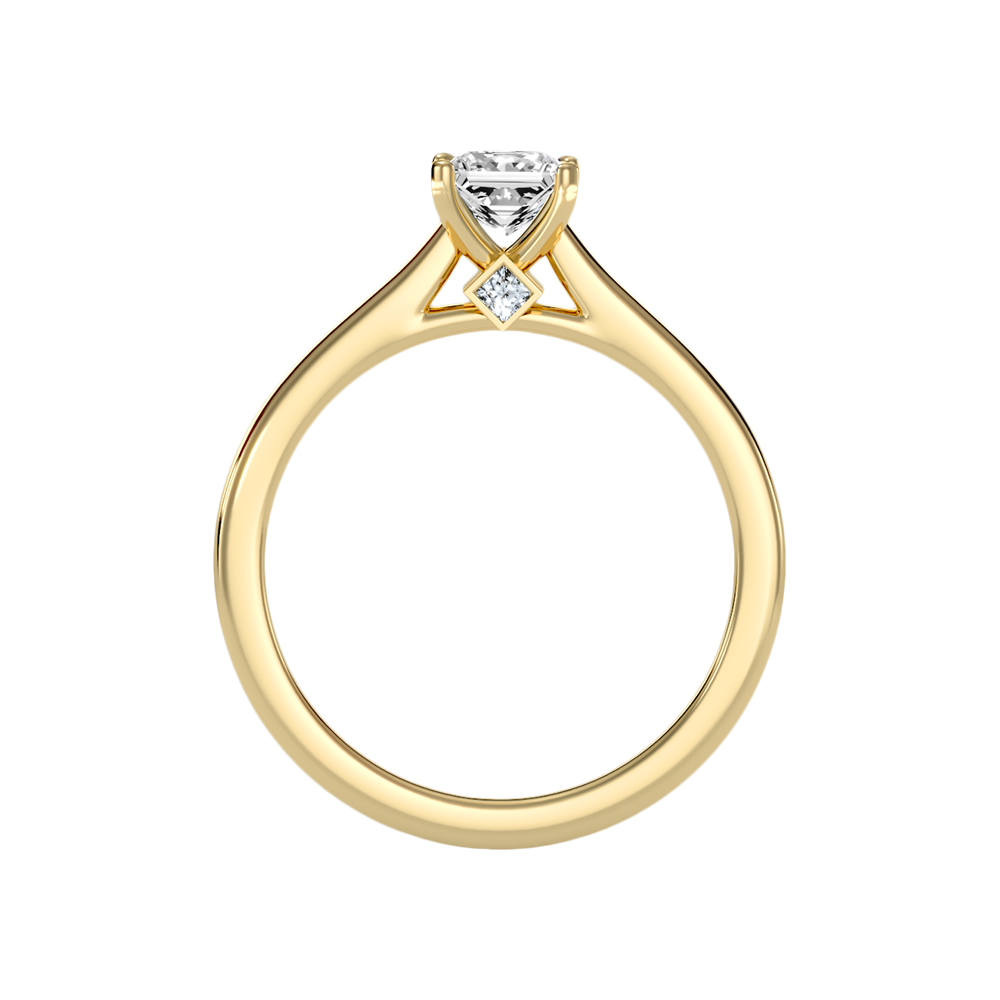 Luxuriant Princess Cut Solitaire Ring In 925 Sterling Silver - Twelve
