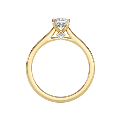 Luxuriant Princess Cut Solitaire Ring In 925 Sterling Silver - Twelve