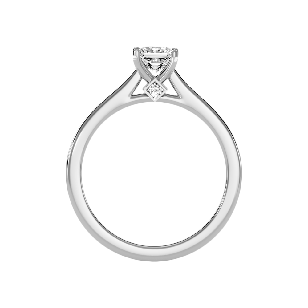 Luxuriant Princess Cut Solitaire Ring In 925 Sterling Silver - Two