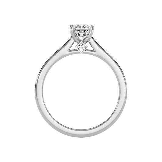 Luxuriant Princess Cut Solitaire Ring In 925 Sterling Silver - Two