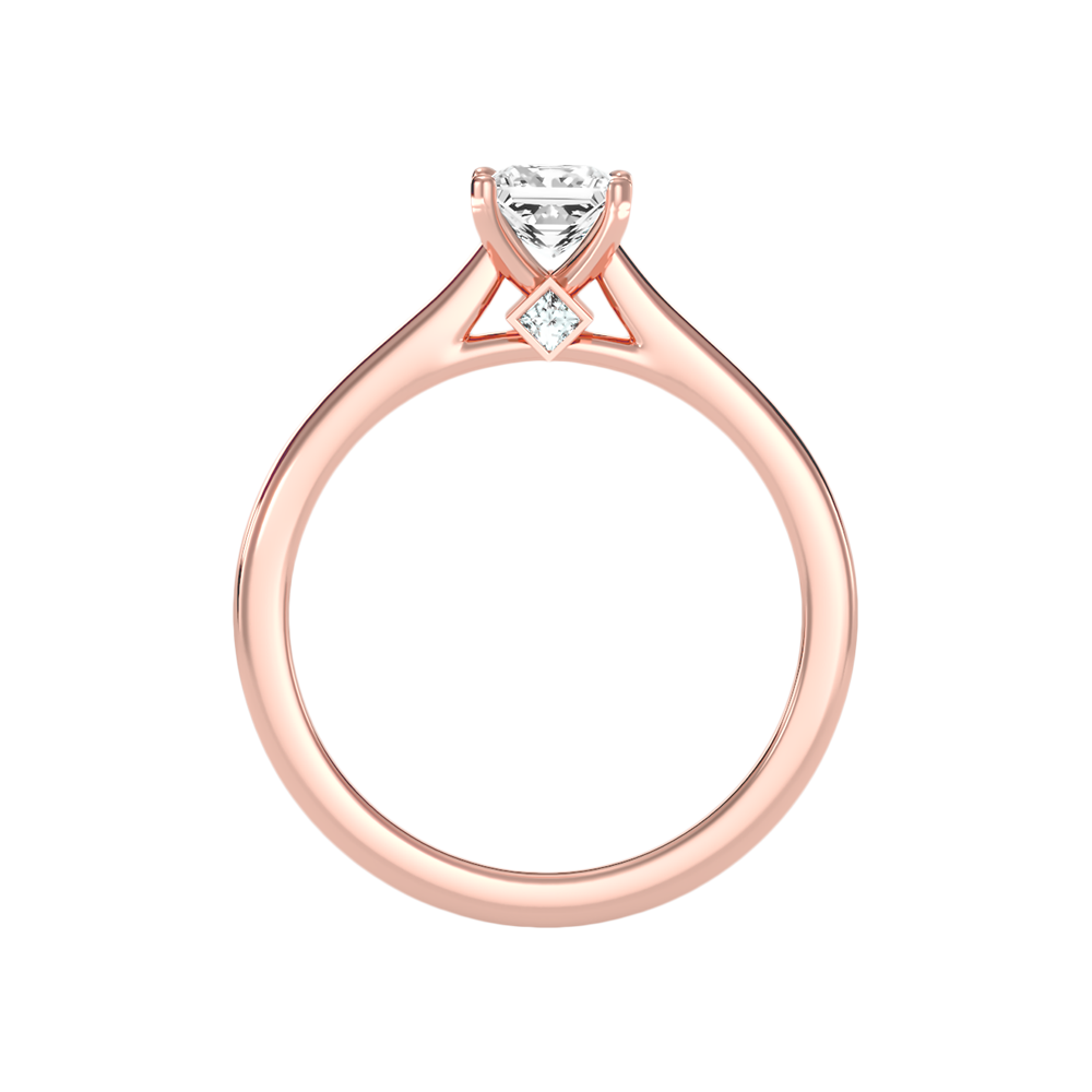 Luxuriant Princess Cut Solitaire Ring In 925 Sterling Silver - Six