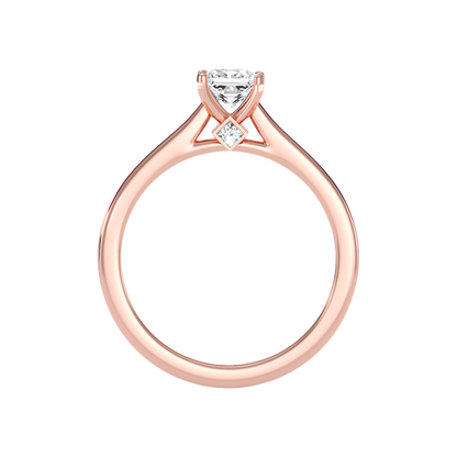 Luxuriant Princess Cut Solitaire Ring In 925 Sterling Silver - Six