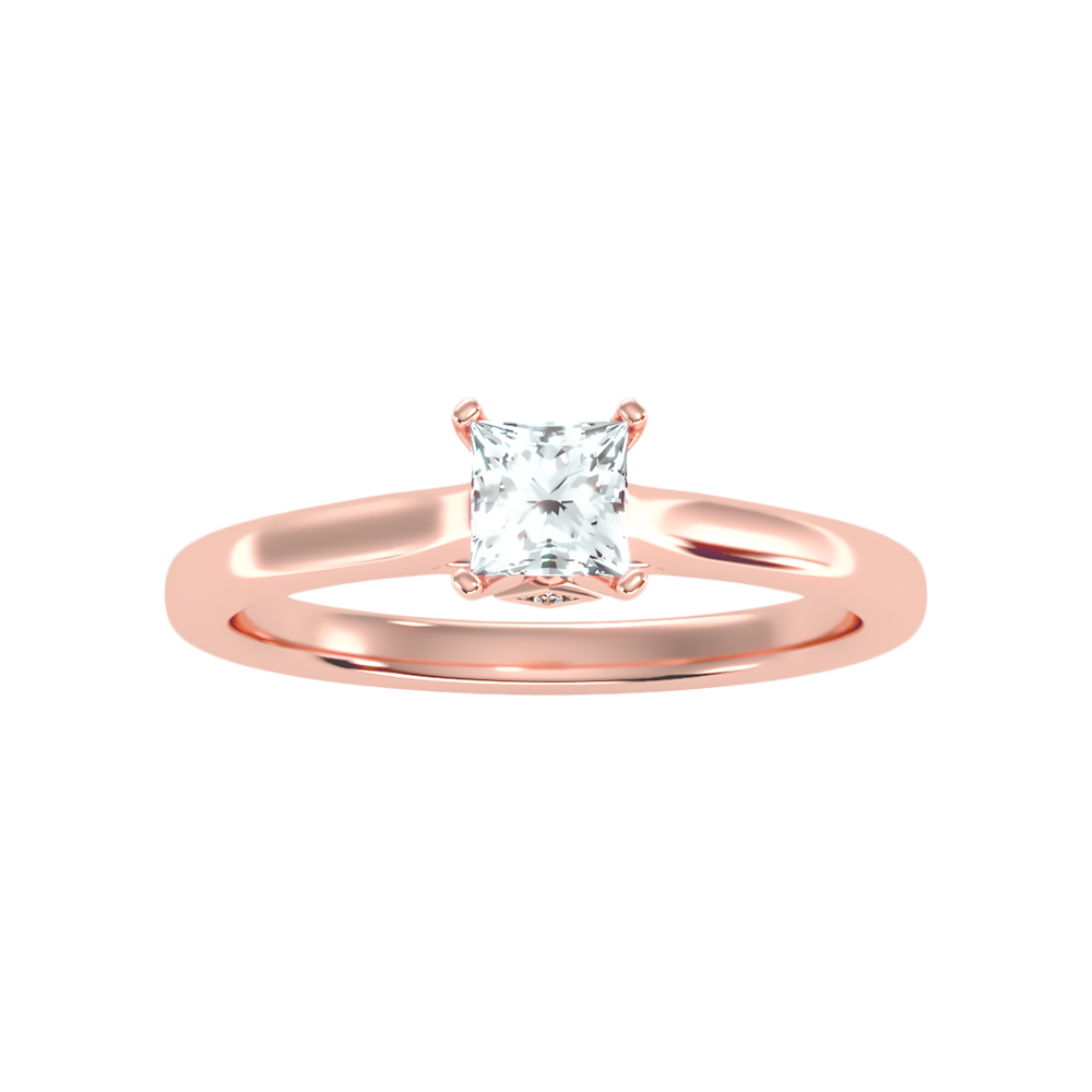Luxuriant Princess Cut Solitaire Ring - Seven