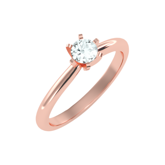Luxuriant Solitaire Ring In 925 Sterling Silver - One
