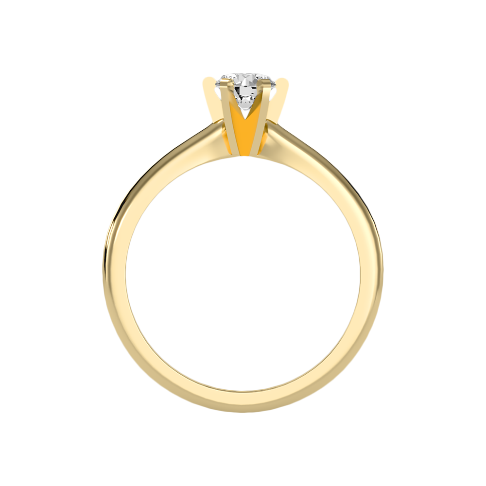 Luxuriant Solitaire Ring In 925 Sterling Silver - Twelve