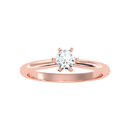 Luxuriant Solitaire Ring In 925 Sterling Silver - Three