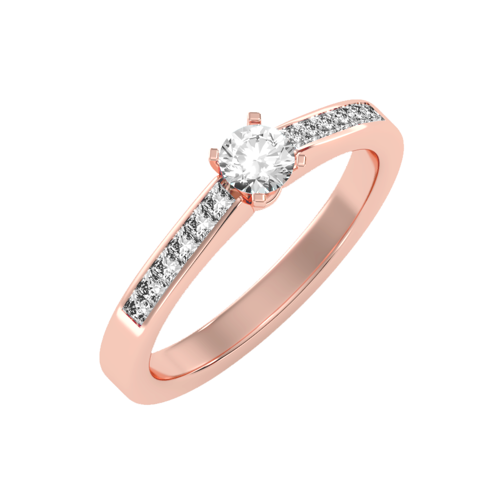 Luxurious Solitaire Ring In 925 Sterling Silver - Five