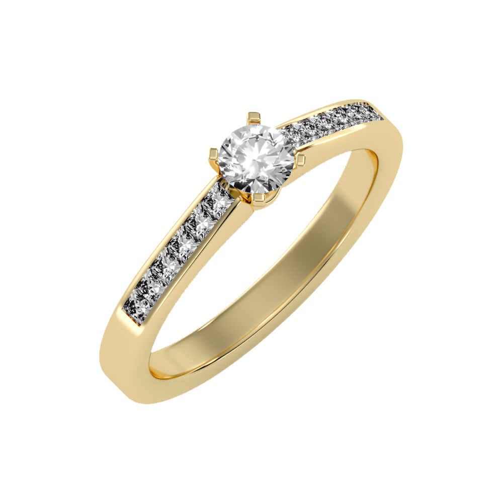 Luxurious Solitaire Ring In 925 Sterling Silver - Nine