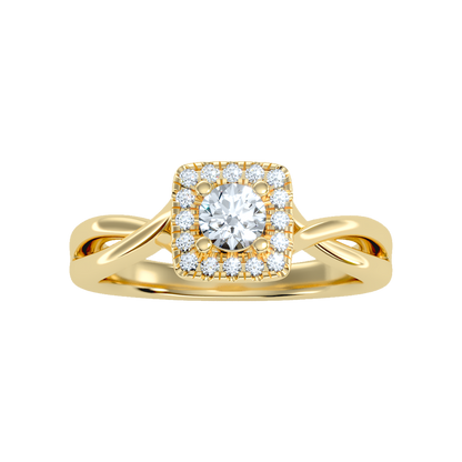 Luxury Bud Halo Ring In 925 Sterling Silver - Ten