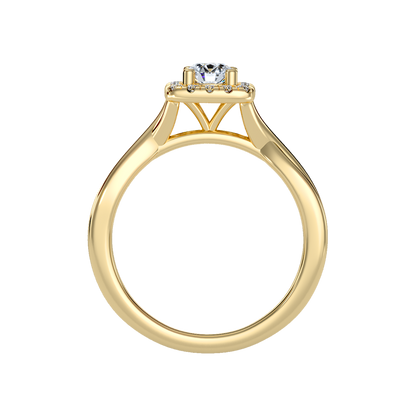 Luxury Bud Halo Ring In 925 Sterling Silver - Twelve