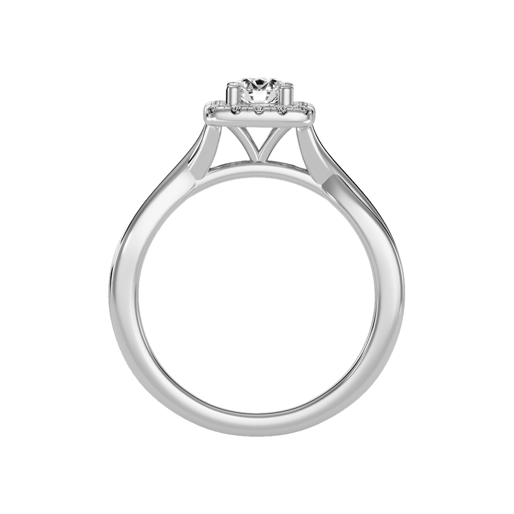 Luxury Bud Halo Ring In 925 Sterling Silver - Two