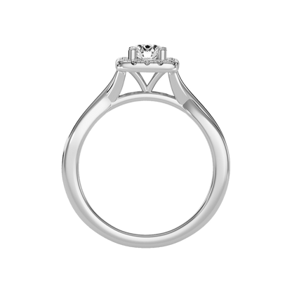 Luxury Bud Halo Ring In 925 Sterling Silver - Two