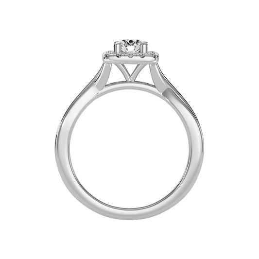 Luxury Bud Halo Ring In 925 Sterling Silver - Two