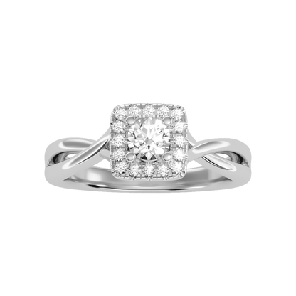 Luxury Bud Halo Ring In 925 Sterling Silver - Three