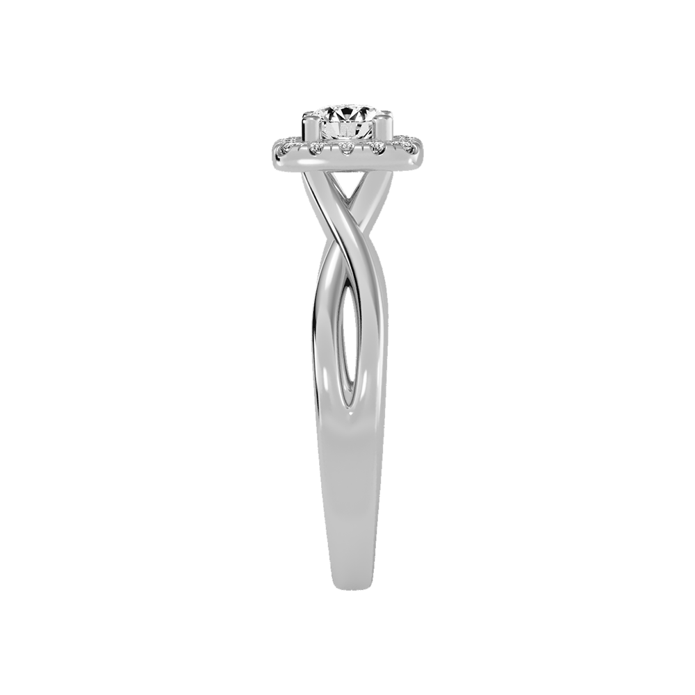 Luxury Bud Halo Ring In 925 Sterling Silver - Four