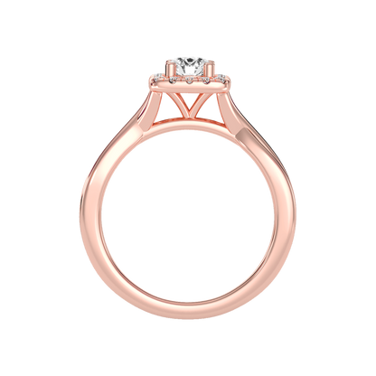 Luxury Bud Halo Ring In 925 Sterling Silver - Six
