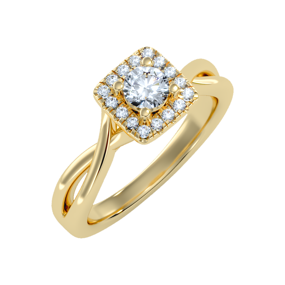 Luxury Bud Halo Ring - Nine