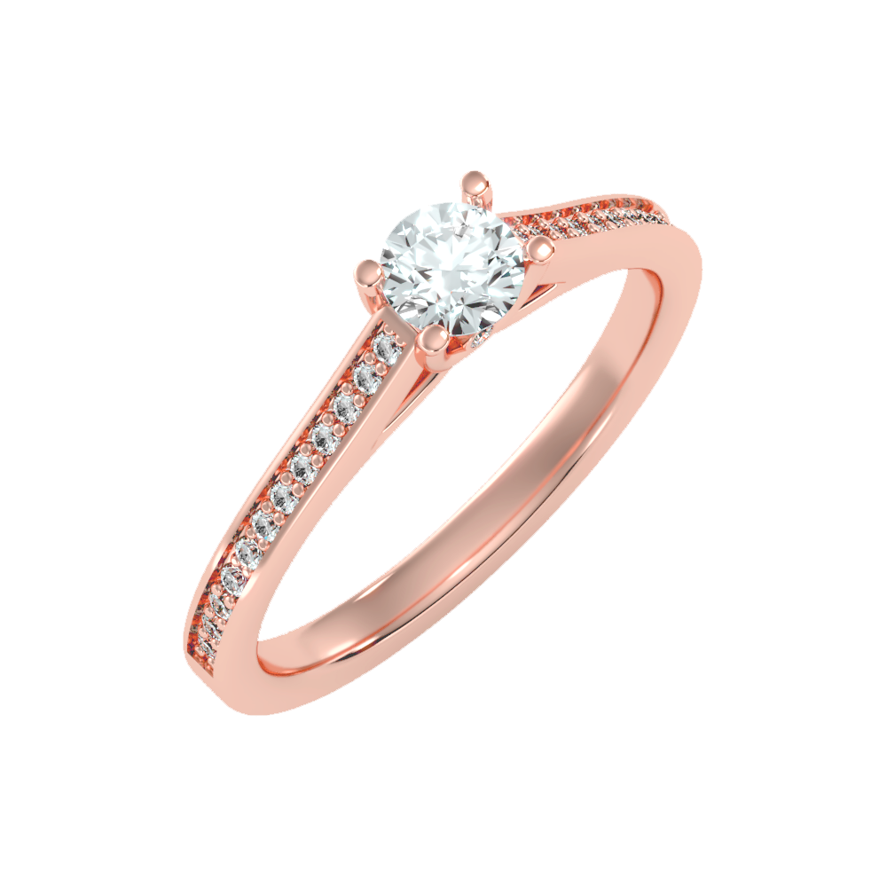 Magnetic Solitaire Ring In 925 Sterling Silver - Five