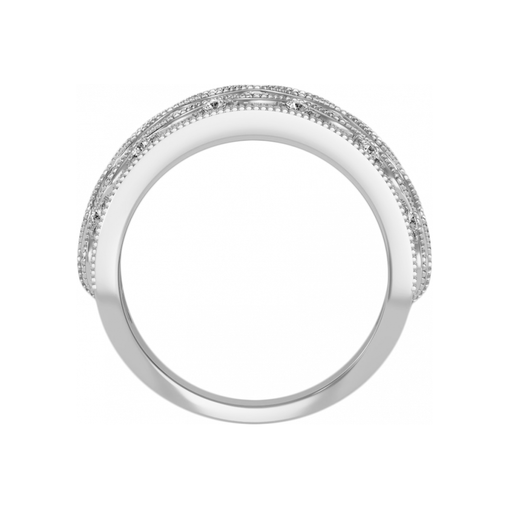 Magnificent Half Eternity Ring In 925 Sterling Silver - One