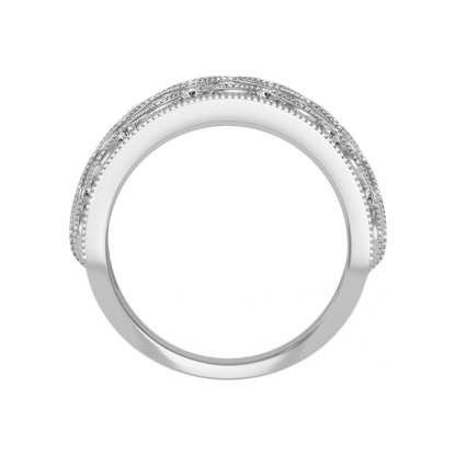 Magnificent Half Eternity Ring In 925 Sterling Silver - One