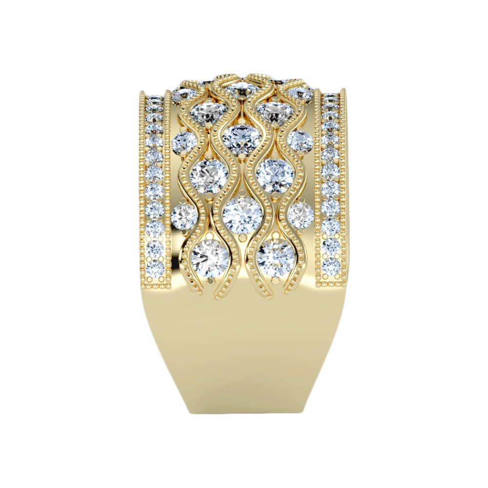 Magnificent Half Eternity Ring In 925 Sterling Silver - Seven
