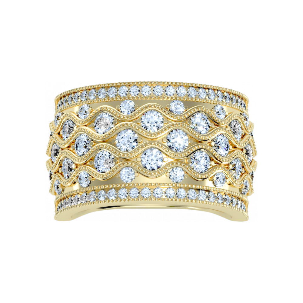 Magnificent Half Eternity Ring In 925 Sterling Silver - Eight