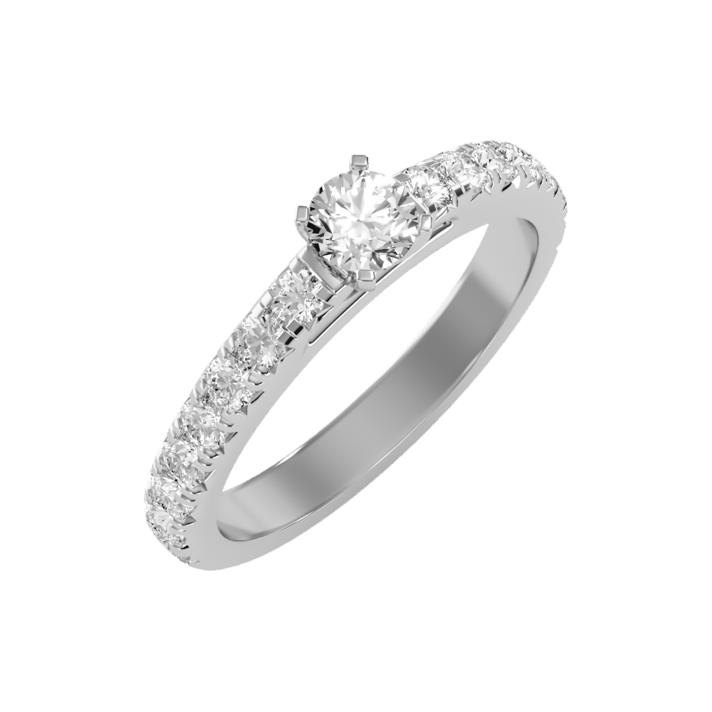 Magnificent Solitaire Ring In 925 Sterling Silver - One
