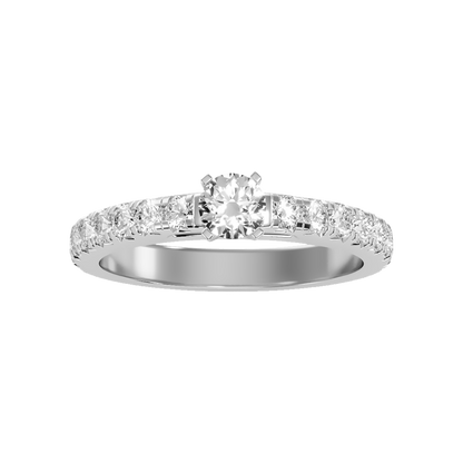 Magnificent Solitaire Ring In 925 Sterling Silver - Three