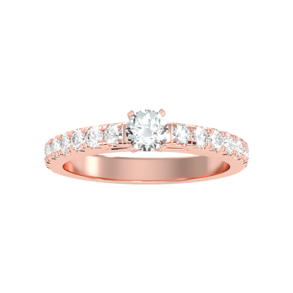 Magnificent Solitaire Ring In 925 Sterling Silver - Seven