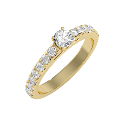 Magnificent Solitaire Ring In 925 Sterling Silver - Nine