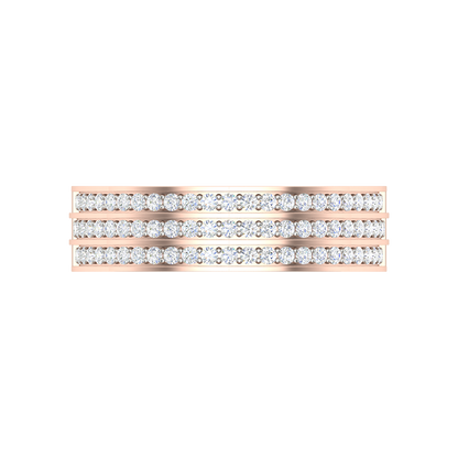 Magnificient Ring Glitter Diamond Band - Two