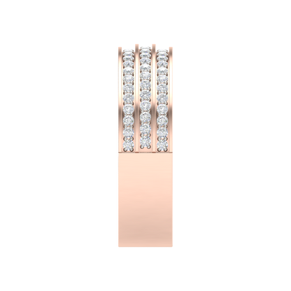 Magnificient Ring Glitter Diamond Band - Three