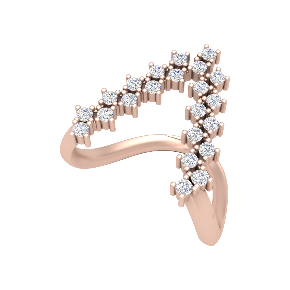 Majestic Band Half Eternity Ring - One