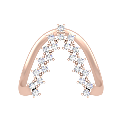 Majestic Band Half Eternity Ring In 925 Sterling Silver - Two