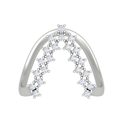 Majestic Band Half Eternity Ring In 925 Sterling Silver - Six