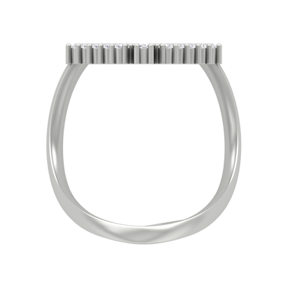 Majestic Band Half Eternity Ring In 925 Sterling Silver - Eight