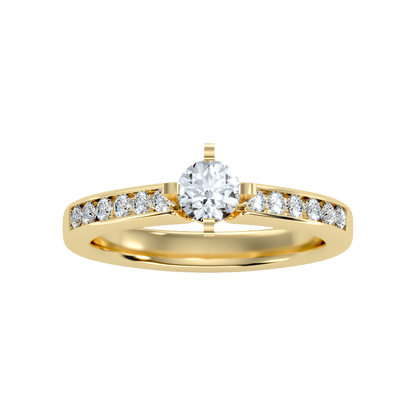 Majestic Solitaire Ring In 925 Sterling Silver - Ten