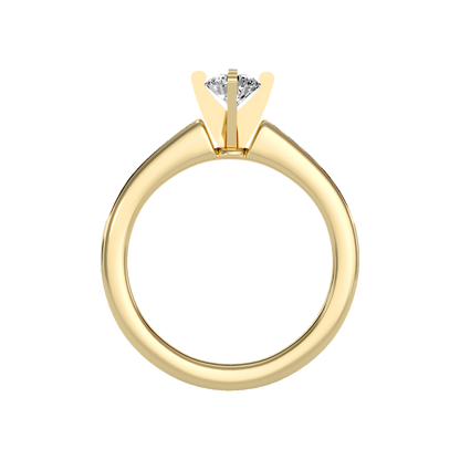 Majestic Solitaire Ring In 925 Sterling Silver - Twelve